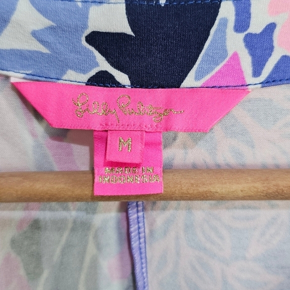 Lilly Pulitzer Melli Dress Iris Blue Graffiti Park Womens Size Medium Colorful - Picture 13 of 15